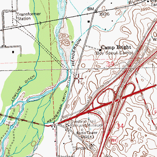 Topographic Map of Colorado State Patrol Troop 3B Sterling, CO