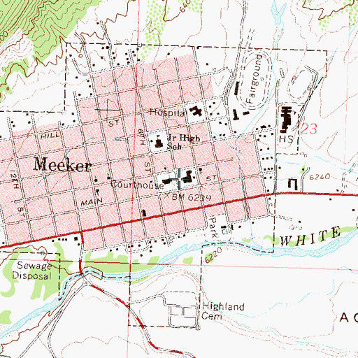 Topographic Map of Rio Blanco County Detention Center, CO