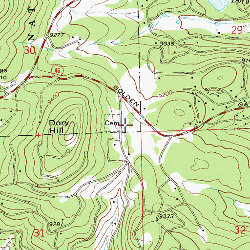 Topographic Map of Gilpin County Jail, CO