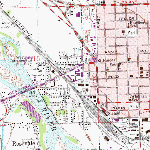 Topographic Map of Mesa County Detention Center, CO