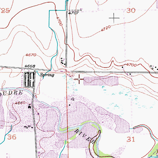 Topographic Map of Platte Valley Youth Services, CO