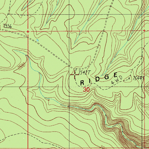 Topographic Map of Chevelon Ridge, AZ