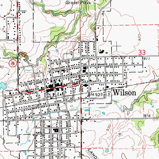 Topographic Map of Carter County Sheriff's Office, OK
