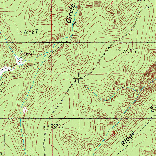 Topographic Map of Chevelon Ridge Truck Trail, AZ