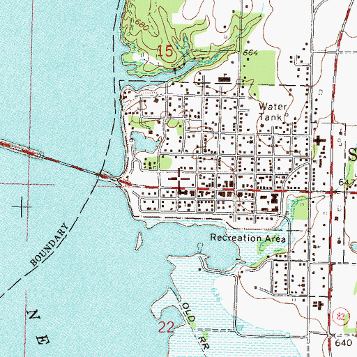 Topographic Map of Salina Police Department, OK