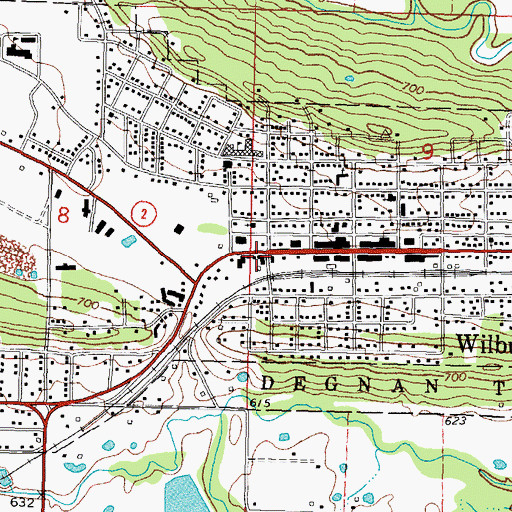 Topographic Map of Wilburton Police Department, OK