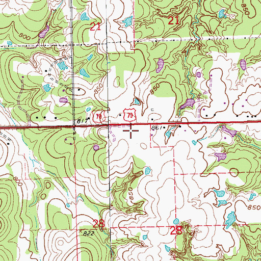 Topographic Map of Dickson Police Department, OK