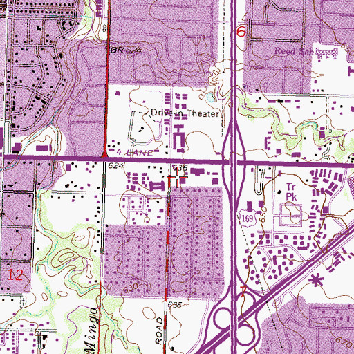 Topographic Map of Tulsa Police Department Mingo Valley Division, OK