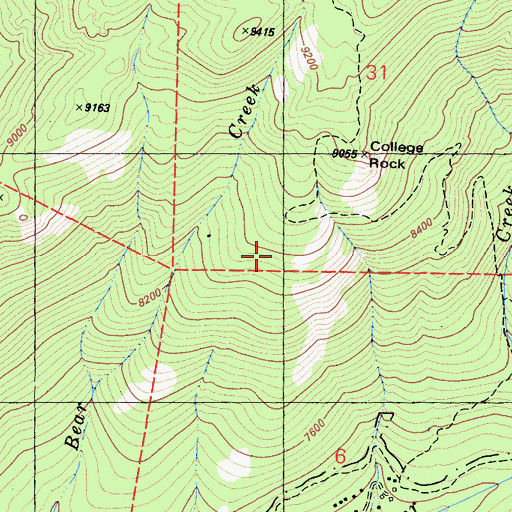 Topographic Map of D and F Pack Station, CA