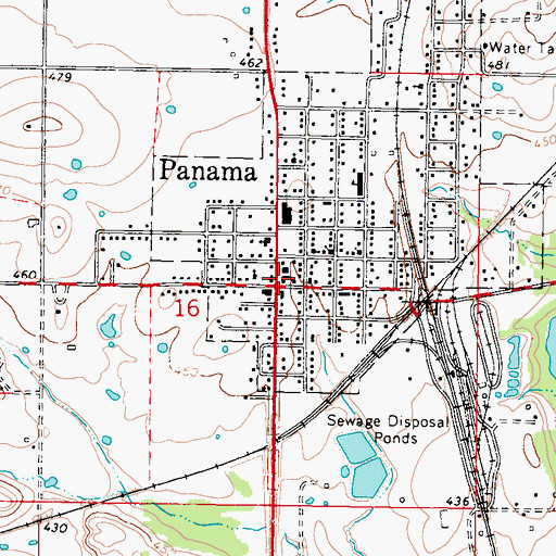 Topographic Map of Panama Police Department, OK