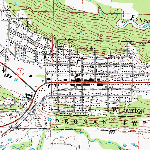 Topographic Map of Latimer County Sheriff's Office, OK