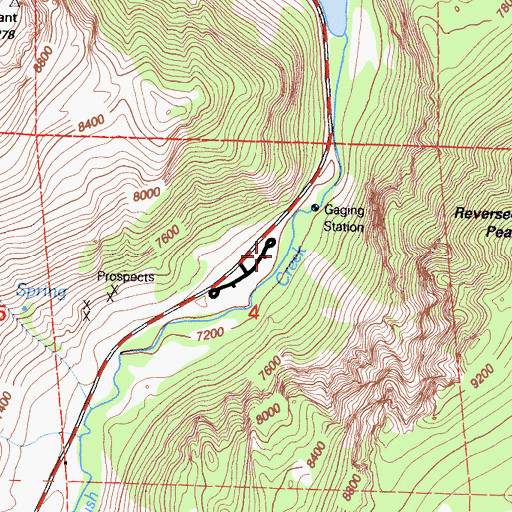 Topographic Map of Aerie Crag Campground, CA