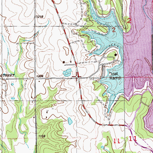 Topographic Map of Oklahoma City Police Dept, OK