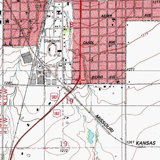 Topographic Map of Tillman County Sheriff's Office, OK