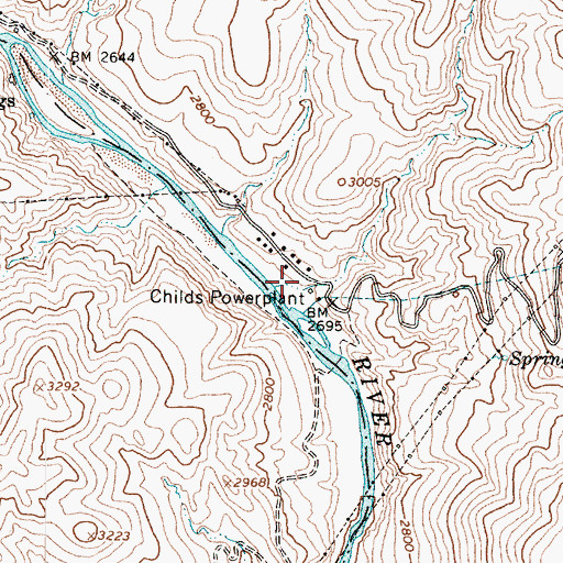 Topographic Map of Childs Powerplant, AZ