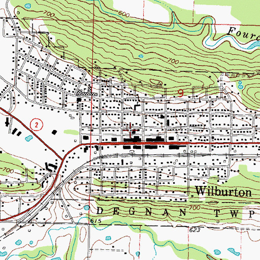 Topographic Map of Latimer County Jail, OK