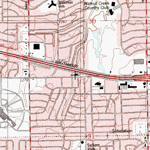 Topographic Map of Oklahoma State Highway Patrol Troop A, OK