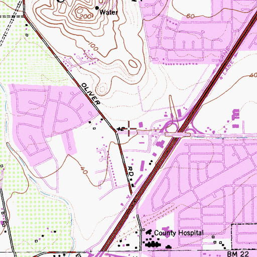 Topographic Map of California Highway Patrol Golden Gate Division - Solano, CA