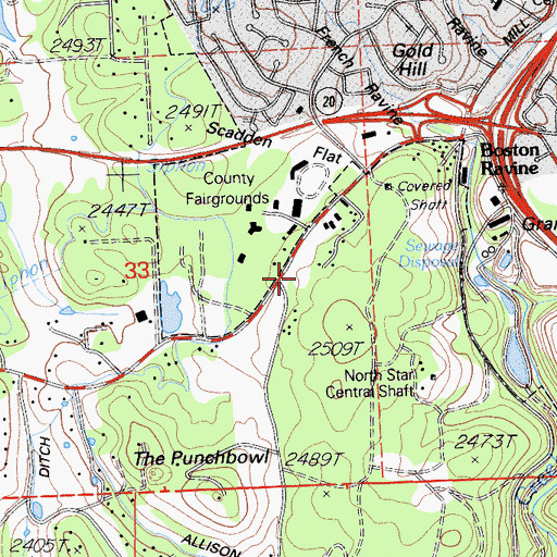 Topographic Map of California Highway Patrol Valley Division - Grass Valley, CA