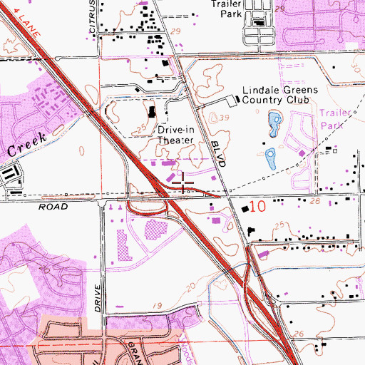 Topographic Map of California Highway Patrol Valley Division - South Sacramento, CA