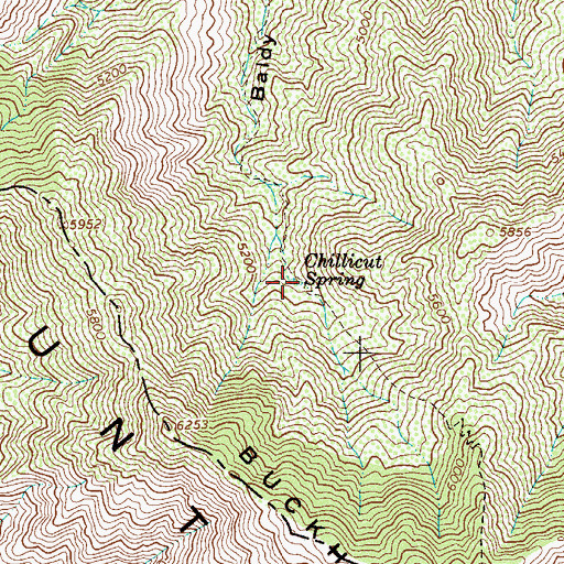 Topographic Map of Chillicut Spring, AZ