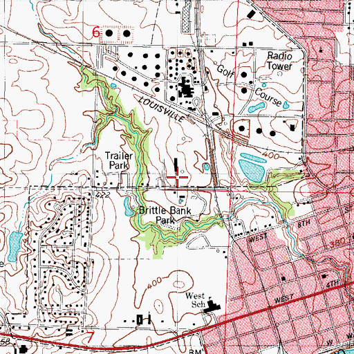 Topographic Map of Posey County Jail and Sheriff's Office, IN