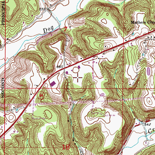 Topographic Map of Crawford County Sheriff's Office, IN