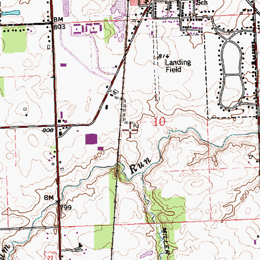 Topographic Map of Adams County Sheriff's Office, IN