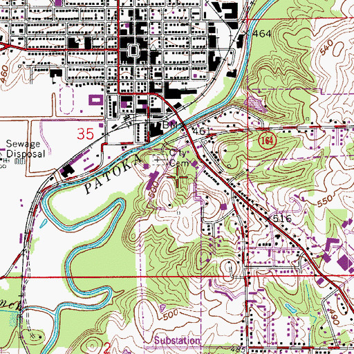 Topographic Map of Dubois County Sheriff's Office, IN