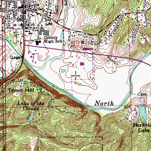 Topographic Map of Nashville Police Department, IN