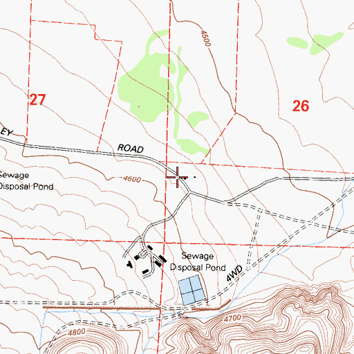 Topographic Map of Inyo-Mono Ecology Center, CA