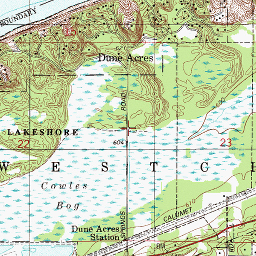 Topographic Map of Marshal's Office, IN