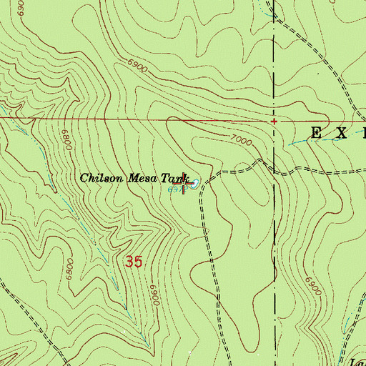 Topographic Map of Chilson Mesa Tank, AZ