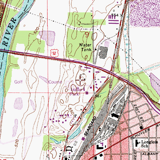 Topographic Map of Tippecanoe County Sheriff's Office, IN