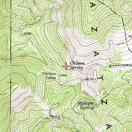 Topographic Map of Chilson Spring, AZ