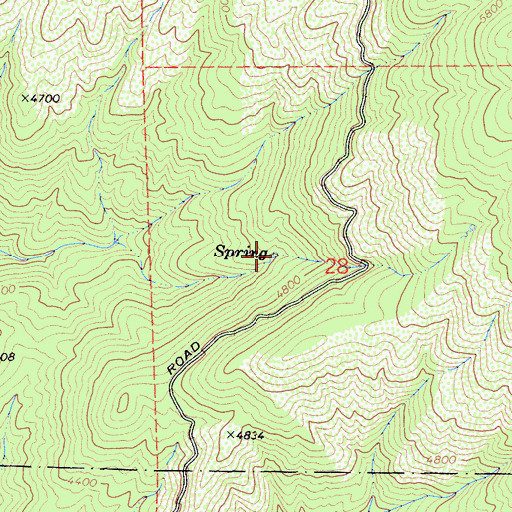 Topographic Map of Grouse Spring, CA