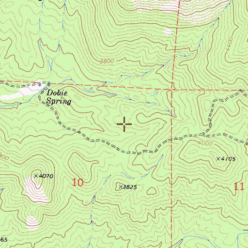 Topographic Map of Allen Ranch, CA