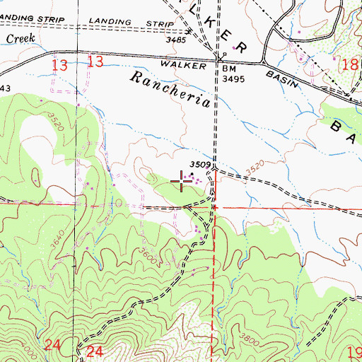 Topographic Map of Mills Ranch, CA
