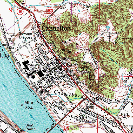 Topographic Map of Perry County Sheriff's Office, IN