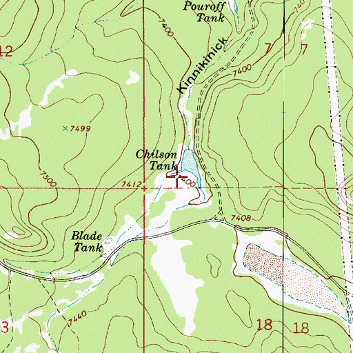 Topographic Map of Chilson Tank, AZ
