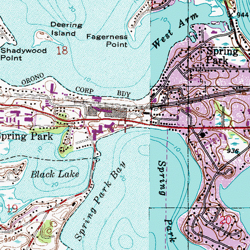 Topographic Map of Hennepin County Sheriff's Office - Water Patrol, MN