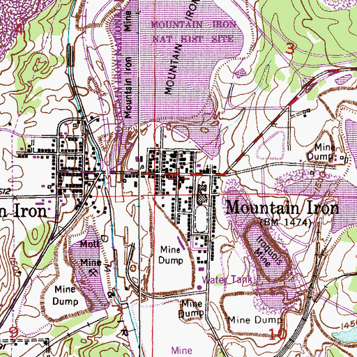Topographic Map of Saint Louis County Sheriff's Office, MN