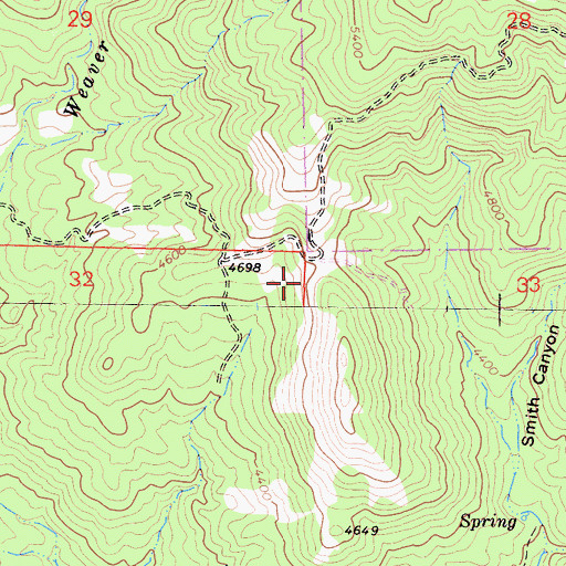 Topographic Map of Saddie Mine, CA