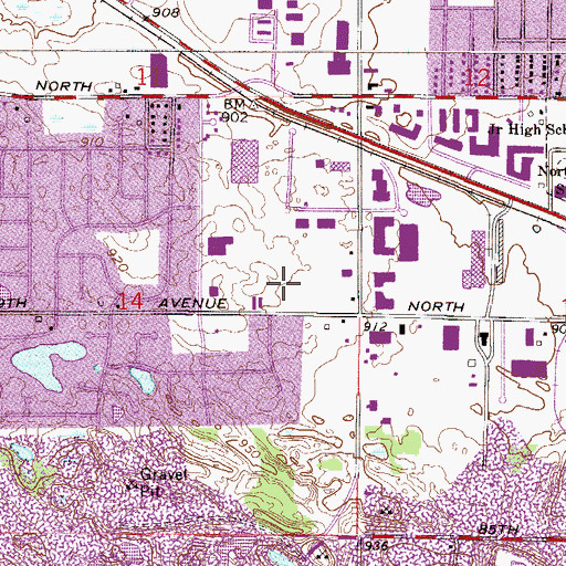 Topographic Map of Law Enforcement Training Center, MN