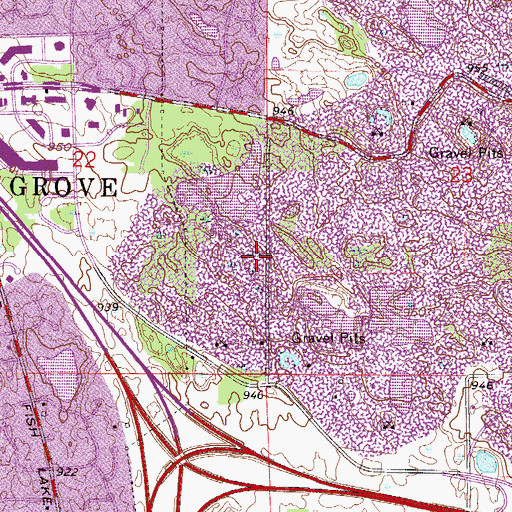 Topographic Map of Maple Grove Police Department, MN