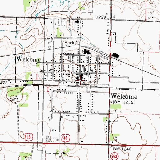 Topographic Map of Sherburn Welcome Police Department Welcome Station, MN