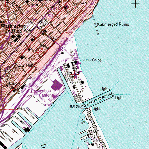 Topographic Map of Duluth Police Department, MN