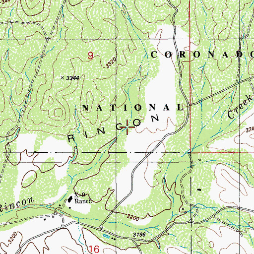 Topographic Map of Chimenea Canyon, AZ