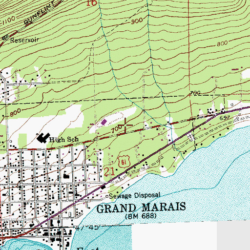 Topographic Map of Cook County Sheriff's Office, MN