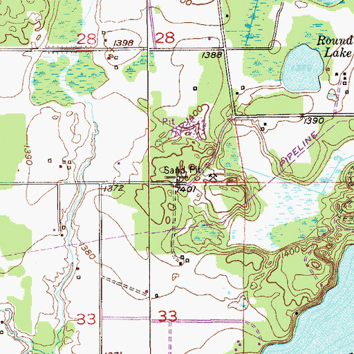 Topographic Map of Biwabik Township Police Department, MN